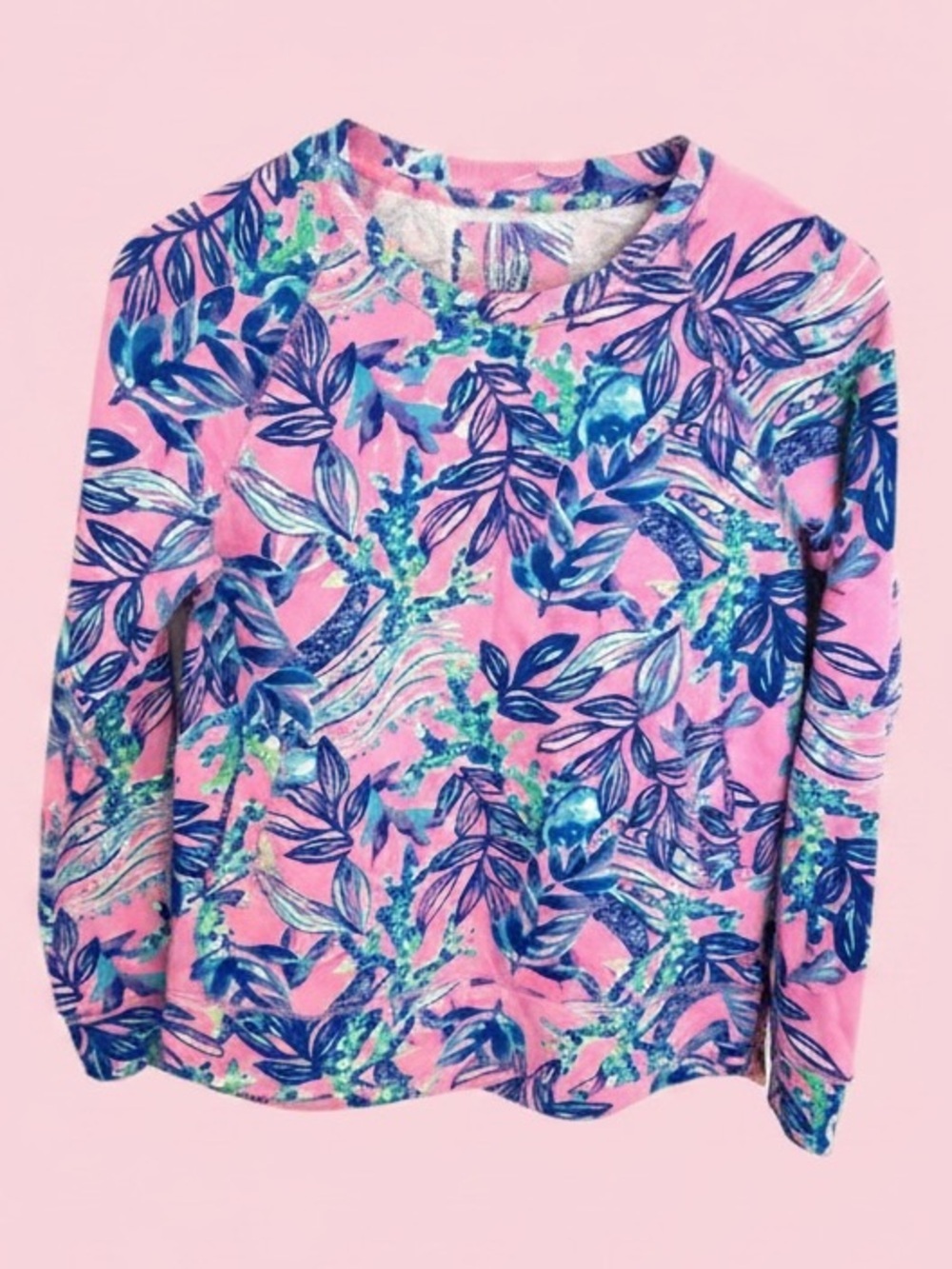 🌴 Lilly Pulitzer Luxletic Beach Comber Pullover | Just a Lil Jelly | Pink Tropic